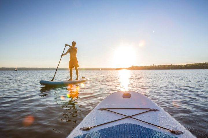 a small boat in a body of water